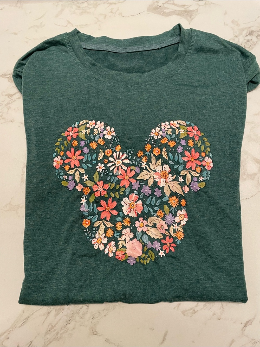 Floral Mouse-Shape Graphic Tee
